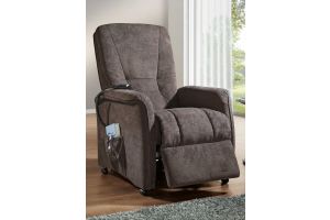 TV chair - TV armchair with motor and stand-up aid, brown