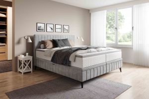 Upholstered bed - Caya (With storage box)