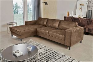 Leather corner sofa - Celjon (Pull-out bed with storage box)