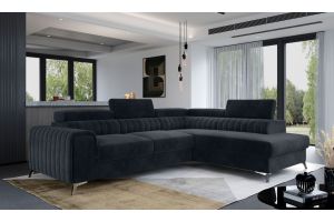 Corner sofa - Laurence (Pull-out bed with storage box)