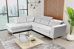 Leather corner sofa XL - Paula (Pull-out bed)