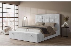 Upholstered bed - Tessa (With storage box)